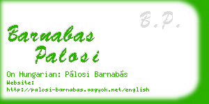 barnabas palosi business card